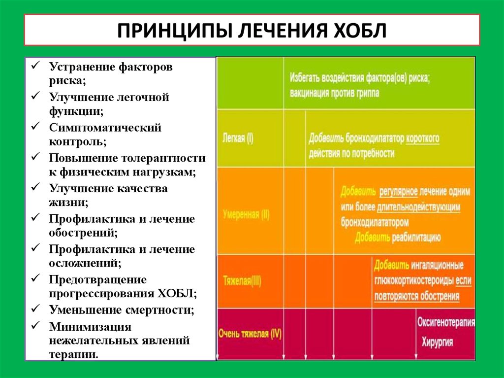 Программа лечения хронической обструктивной болезни легких